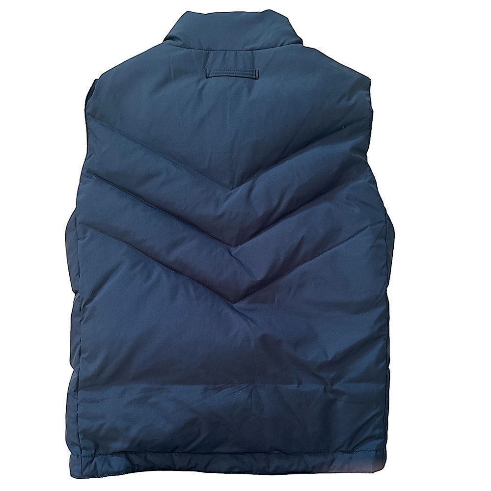 GAP Reversible Puffer Vest Navy Checkered Winter 7-8 Youth EUC Like New - Picture 4 of 9